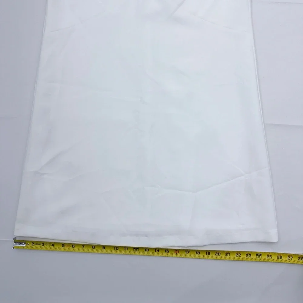 NWT Banana Republic Shift Dress Womens 10 White V-Neck Sleeveless Lined Stretch‎